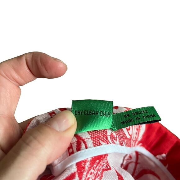 Tibi Vintage Y2K Floral Linen Pencil Skirt Handkerchief Cottage Western Boho 6 - Picture 9 of 10